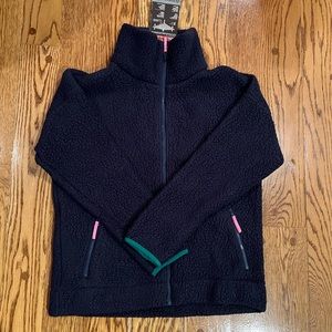 NWT J. Crew Polartec Navy Blue Fleece Jacket size Medium